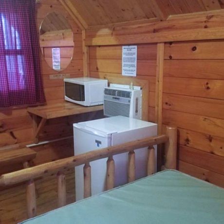 interior of cabin with air conditioner