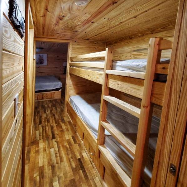 white river cabin bunk beds in bedroom