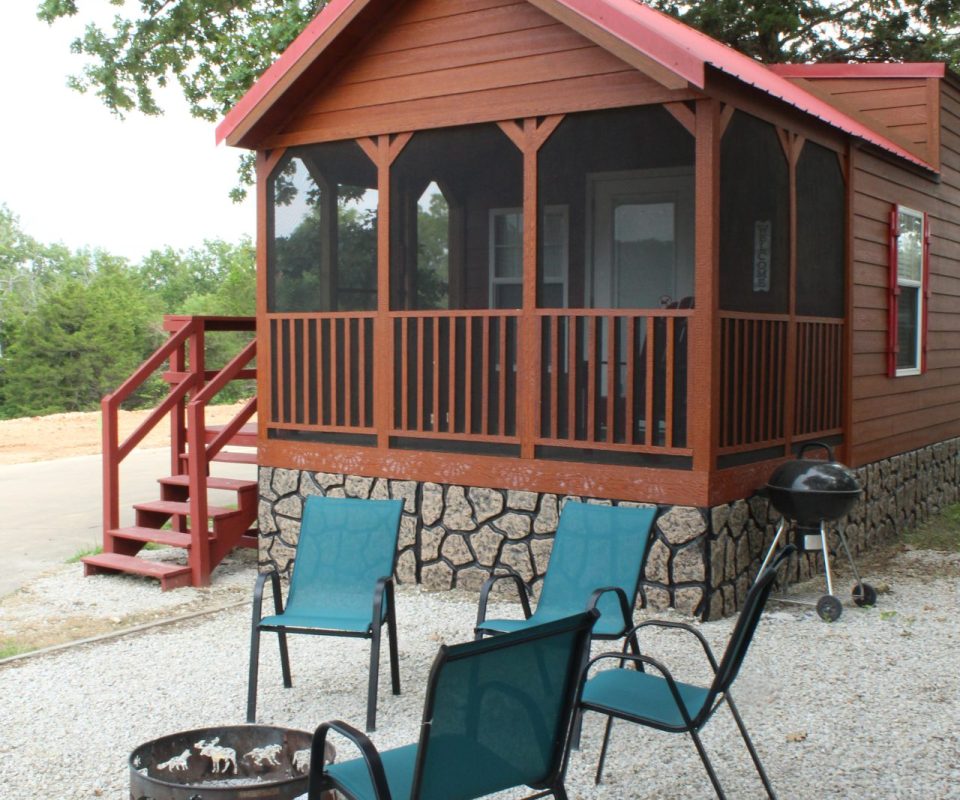 exterior view of cabin at Great Escapes RV Resorts Branson